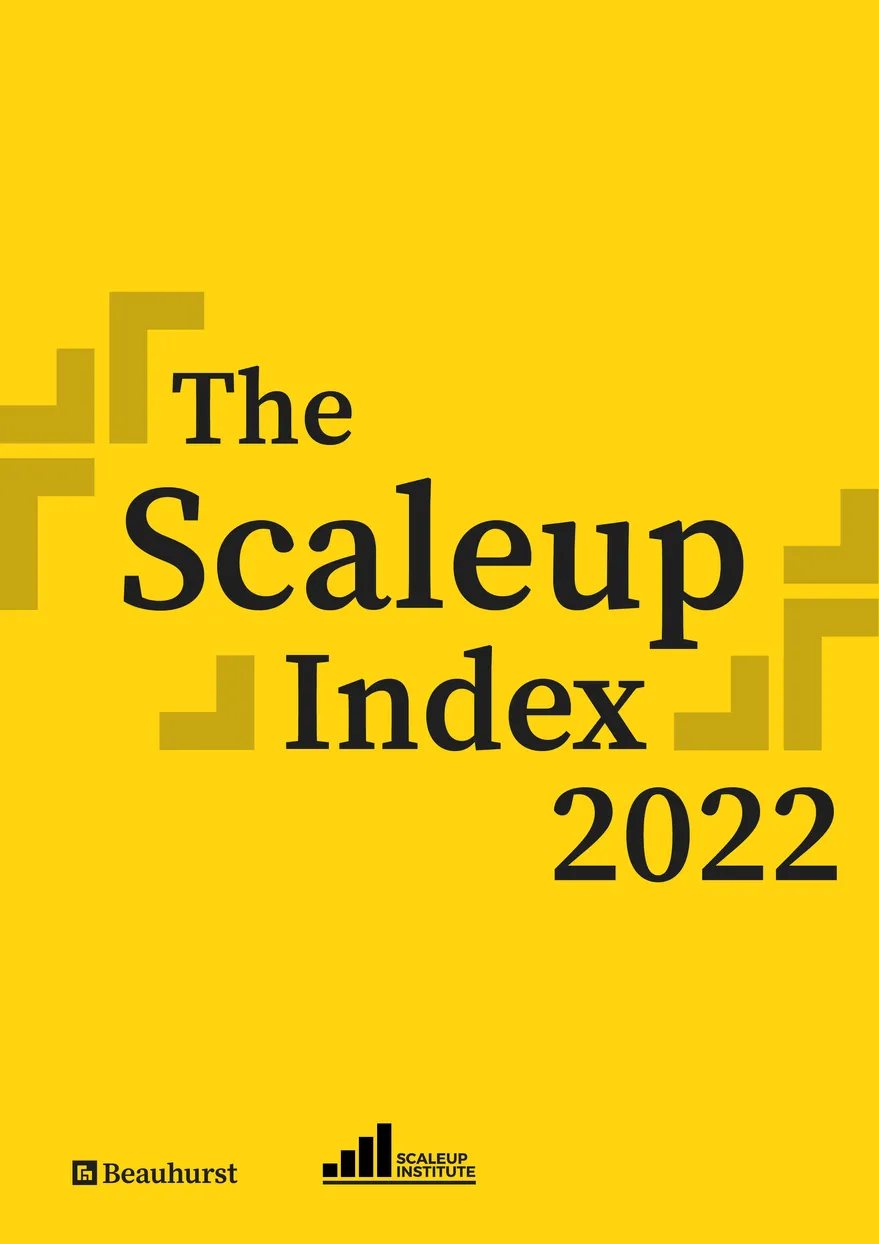 The Scaleup Index 2022 report cover