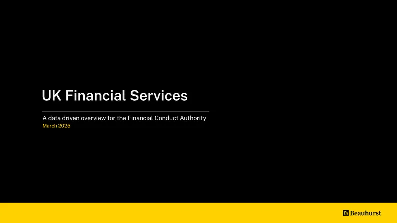 UK Financial Services 2025 — Beauhurst & FCA report cover