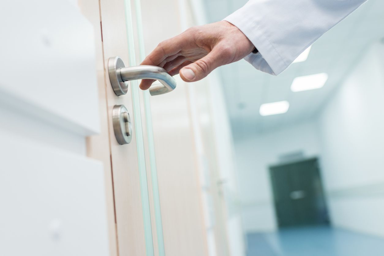 Door handles can harbour germs