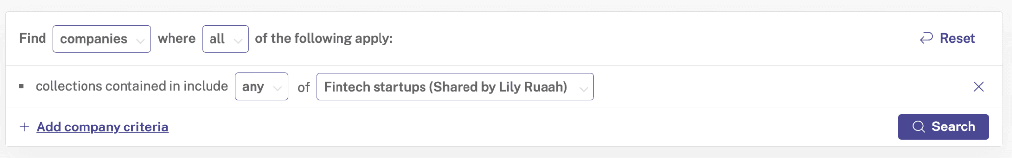 Embedding Collections in Beauhurst Advanced Search