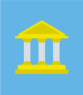 Illustration of a bank building