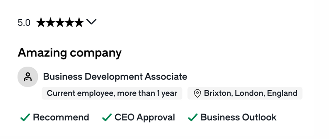 Glassdoor review 1
