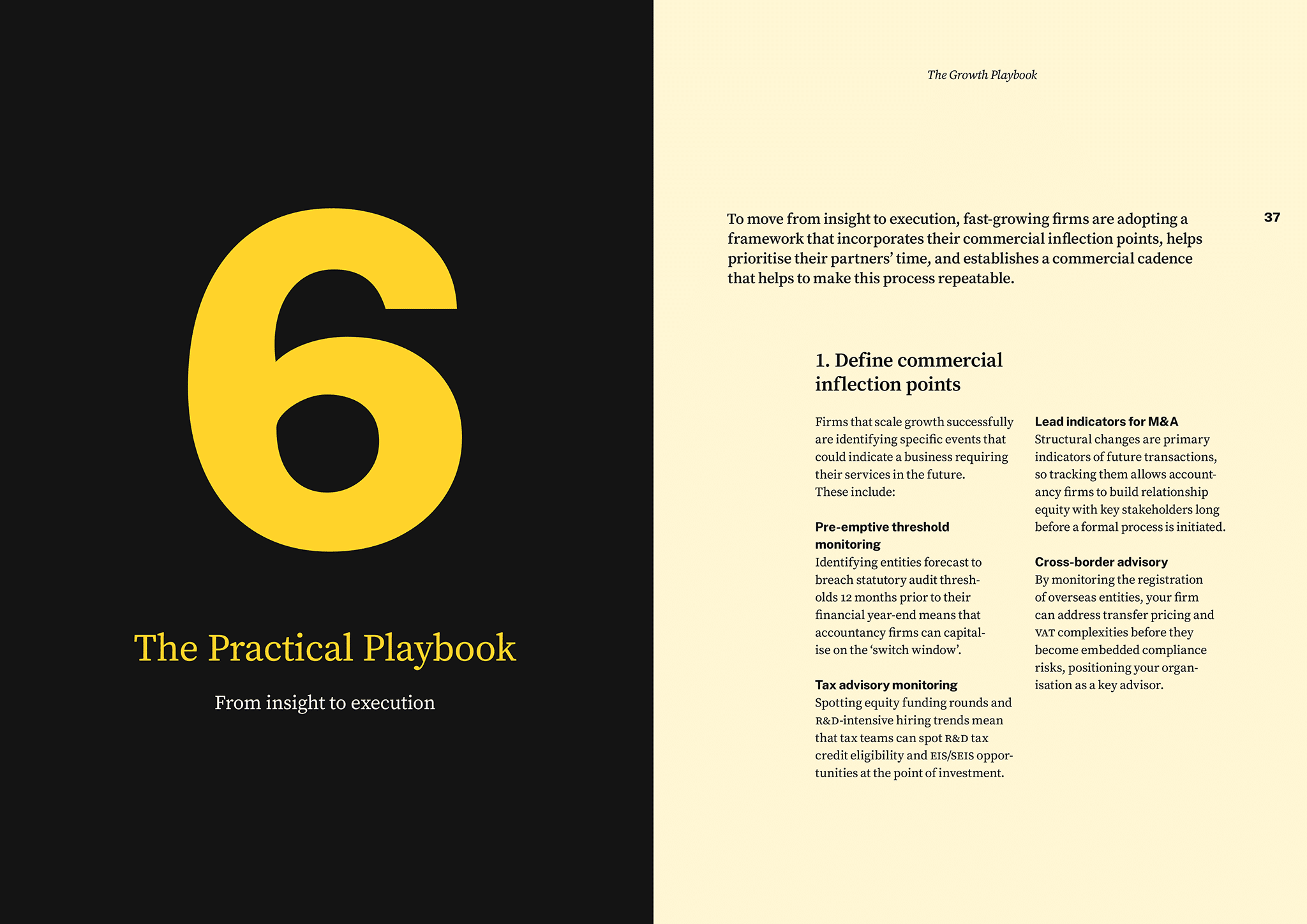 The Growth Playbook for Accountancy Firms — sample spread