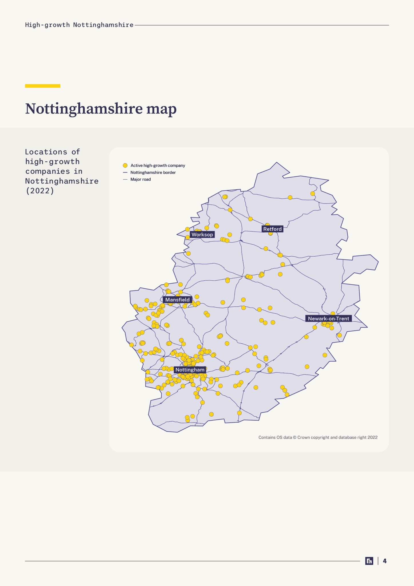 High-Growth Nottinghamshire — Nottinghamshire map