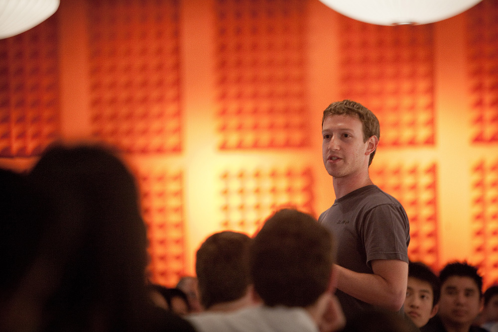 Mark Zuckerberg speaking at Y Combinator's startup school