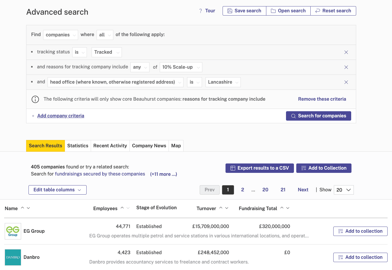 Custom columns scaleup search results for councils