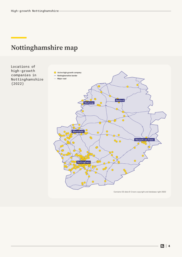 High-Growth Nottinghamshire, map of the region