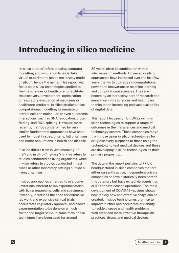 In Silico Medicine report - introducing in silico medicine