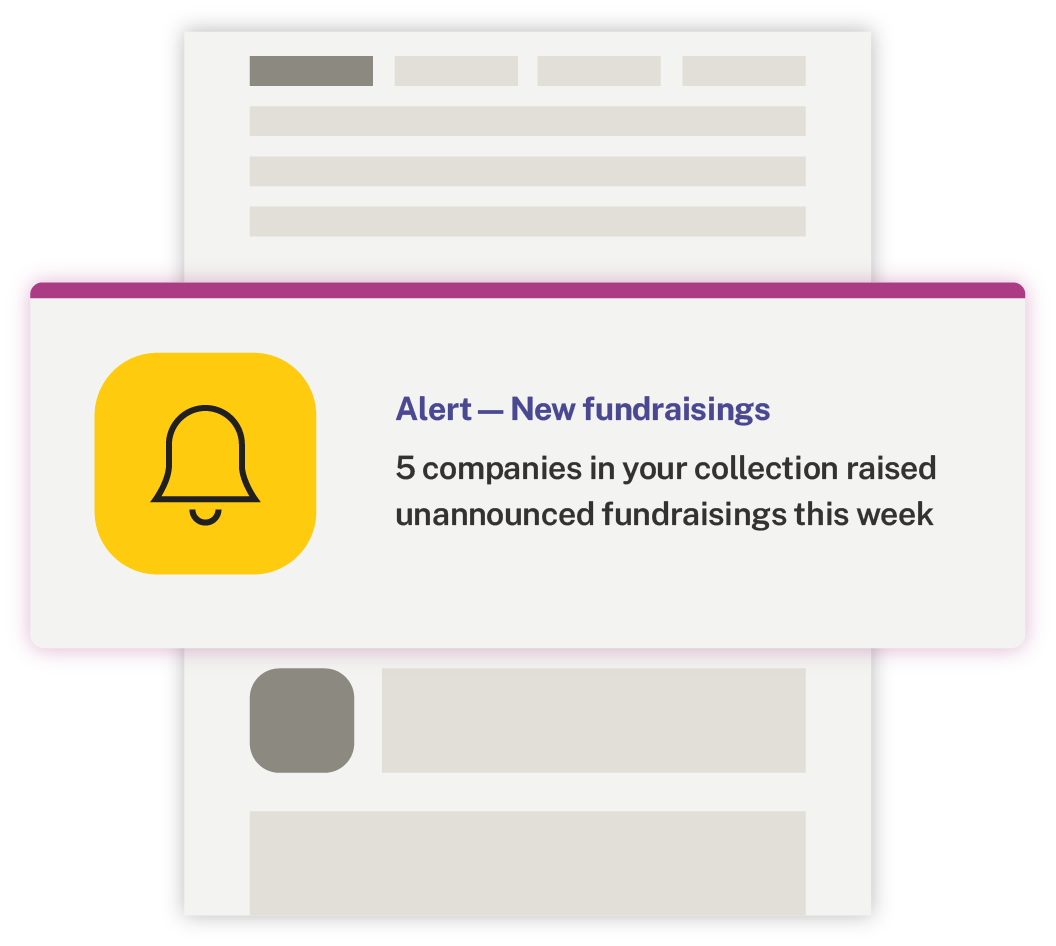 An example of an alert notification for a fundraising event that can appear on the platform