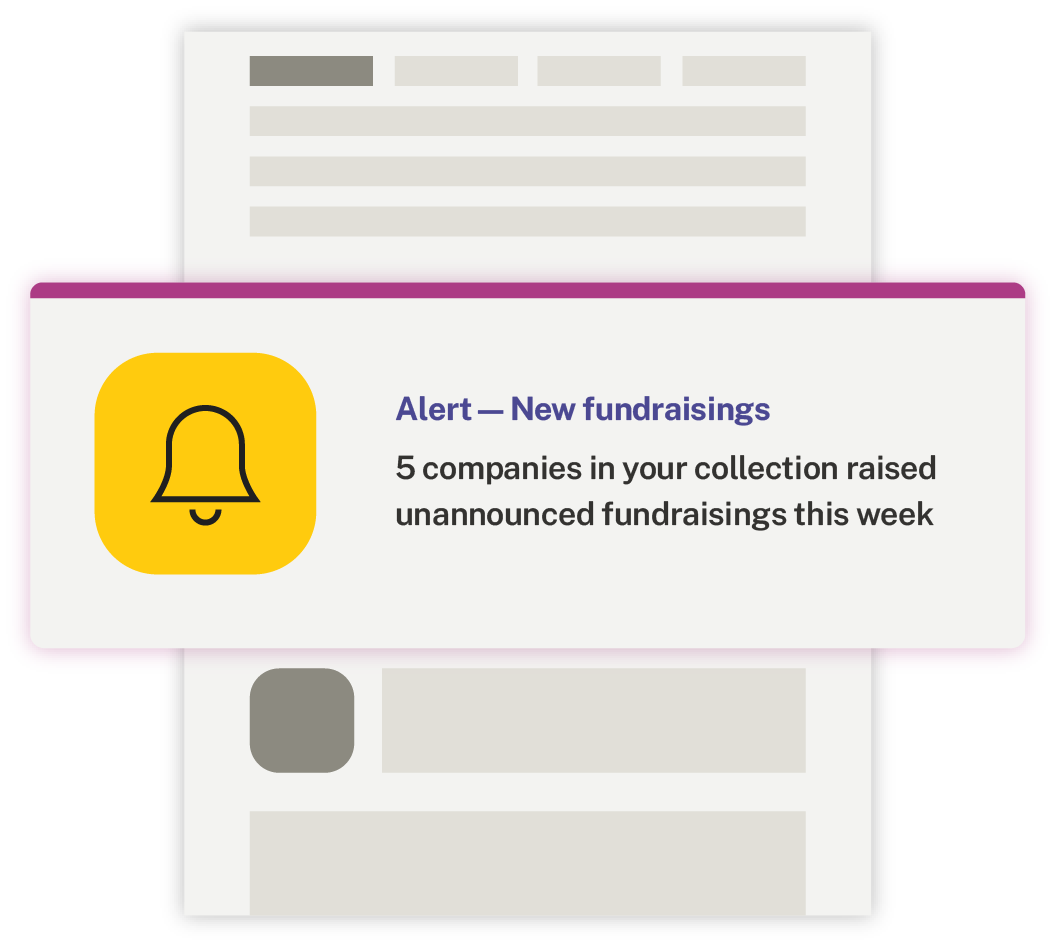 An example of an alert notification for a fundraising event that can appear on the platform